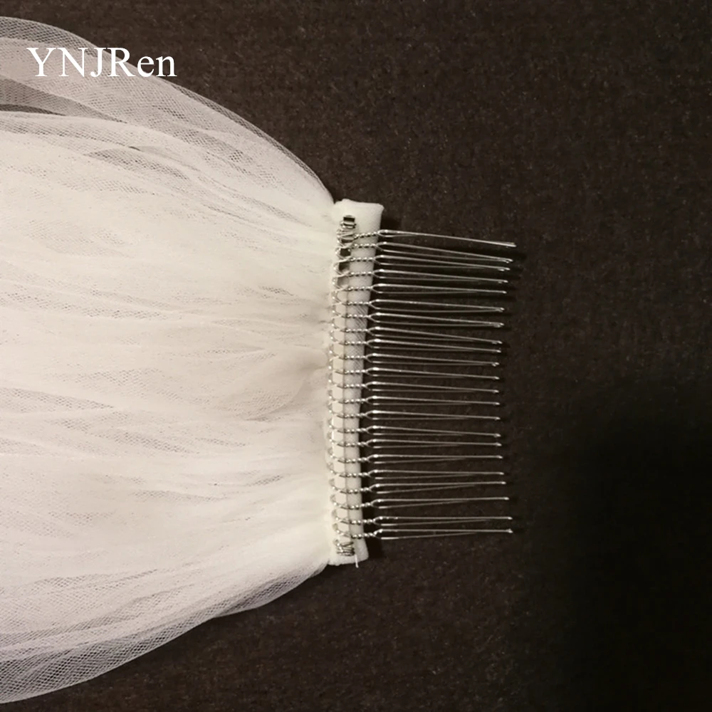 White Ivory Bridal Veil 3 m 4 m 5 m One Layer Wedding Veil With Comb Lace Bridal Veils Appliqued Cathedral Wedding Accessorie - Image 11