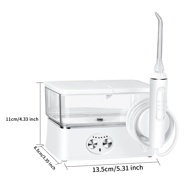 H2ofloss High-Pressure Water Flosser 570ml Large Tank 6 Modes 45-125PSI Rechargeable Dental Irrigator Portable Travel Set - Image 2